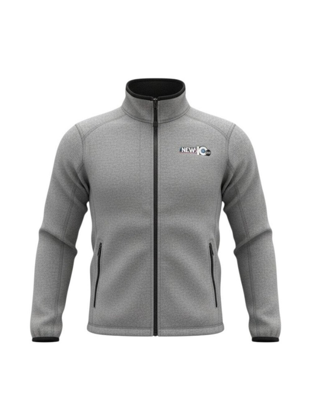 Colorado Timberline Mens Gray Full-Zip Fleece Jacket Tampa News10 Logo S